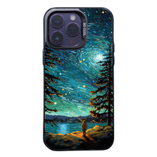 【BUY 4 ONLY PAY FOR 2】So Cool Case for iPhone with Unique Design, starry night Hard Back + Soft Frame with Independent Button Protective Case for iPhone -starry night of a man flying a kite2