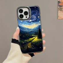 【BUY 4 ONLY PAY FOR 2】So Cool Case for iPhone with Unique Design, starry night Hard Back + Soft Frame with Independent Button Protective Case for iPhone -starry night