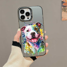 【BUY 4 ONLY PAY FOR 2】So Cool Case for iPhone with Unique Design, Watercolor Animal Hard Back + Soft Frame with Independent Button Protective Case for iPhone - Dog