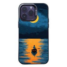 【BUY 4 ONLY PAY FOR 2】So Cool Case for iPhone with Unique Design, starry night Hard Back + Soft Frame with Independent Button Protective Case for iPhone -boat under the moon impressionist3