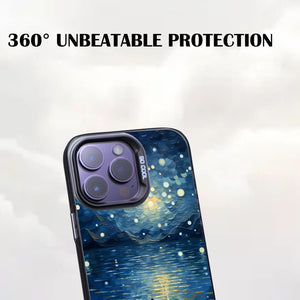 【BUY 4 ONLY PAY FOR 2】So Cool Case for iPhone with Unique Design, starry night Hard Back + Soft Frame with Independent Button Protective Case for iPhone -boating under starry sky