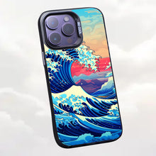 【BUY 4 ONLY PAY FOR 2】So Cool Case for iPhone with Unique Design, starry night Hard Back + Soft Frame with Independent Button Protective Case for iPhone -the great wave pop art ocean academia