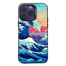 【BUY 4 ONLY PAY FOR 2】So Cool Case for iPhone with Unique Design, starry night Hard Back + Soft Frame with Independent Button Protective Case for iPhone -the great wave pop art ocean academia