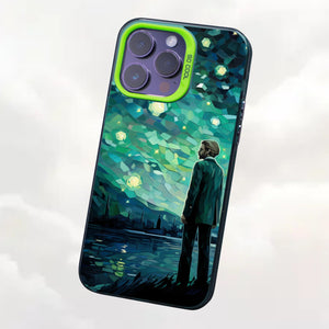 【BUY 4 ONLY PAY FOR 2】So Cool Case for iPhone with Unique Design, starry night Hard Back + Soft Frame with Independent Button Protective Case for iPhone -van gogh the starry sky2