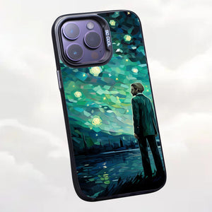 【BUY 4 ONLY PAY FOR 2】So Cool Case for iPhone with Unique Design, starry night Hard Back + Soft Frame with Independent Button Protective Case for iPhone -van gogh the starry sky2