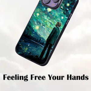 【BUY 4 ONLY PAY FOR 2】So Cool Case for iPhone with Unique Design, starry night Hard Back + Soft Frame with Independent Button Protective Case for iPhone -van gogh the starry sky2