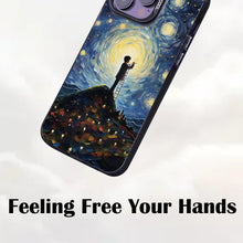 【BUY 4 ONLY PAY FOR 2】So Cool Case for iPhone with Unique Design, starry night Hard Back + Soft Frame with Independent Button Protective Case for iPhone -boy staring at the starry night