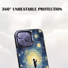 【BUY 4 ONLY PAY FOR 2】So Cool Case for iPhone with Unique Design, starry night Hard Back + Soft Frame with Independent Button Protective Case for iPhone -boy staring at the starry night