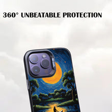 【BUY 4 ONLY PAY FOR 2】So Cool Case for iPhone with Unique Design, starry night Hard Back + Soft Frame with Independent Button Protective Case for iPhone -canoe in the water under the moon rural life impressionist