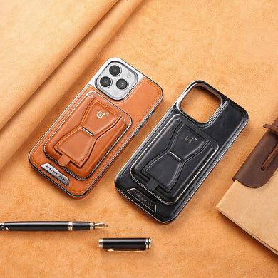 Magnetic Leather Case with Removable Cardholder Case for iPhone