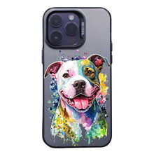 【BUY 4 ONLY PAY FOR 2】So Cool Case for iPhone with Unique Design, Watercolor Animal Hard Back + Soft Frame with Independent Button Protective Case for iPhone - Dog