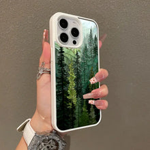 Stained Glass Forest Magnetic Protective Case for iPhone 17 16 E Pro Max 15 Plus 14 13 12 11 XS XR, Girly Design | Shockproof, Silicone, Stylish, Trendy, and Scratch Resistant HNSJK0038