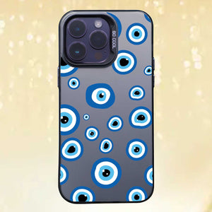 【BUY 4 ONLY PAY FOR 2】So Cool Case for iPhone with Unique Design, watercolor painting + Soft Frame with Independent Button Protective Case for iPhone -Evil Eyes2