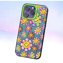 【BUY 4 ONLY PAY FOR 2】So Cool Case for iPhone with Unique Design, watercolor painting + Soft Frame with Independent Button Protective Case for iPhone -Smile Face Happy Flower