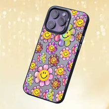 【BUY 4 ONLY PAY FOR 2】So Cool Case for iPhone with Unique Design, watercolor painting + Soft Frame with Independent Button Protective Case for iPhone -Smile Face Happy Flower