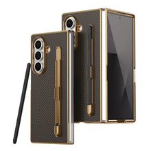 Compatible with Z Fold7/Z Fold6/Z Fold5/Z Fold4 grid pattern with stand touchscreen phone case HNSJK0004