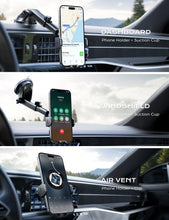 Wireless Car Charger,15W Fast charging Auto clamp Car charger Phone stand Phone stand for iPhone 15 14 13 12 11 Pro Max Xs, Samsung Galaxy S23 Ultra S22 S21 S20,S10 + S9+, black