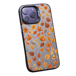 【BUY 4 ONLY PAY FOR 2】So Cool Case for iPhone with Unique Design, Autumn Fall Hard Back + Soft Frame with Independent Button Protective Case for iPhone - Autumn Leaves Fall