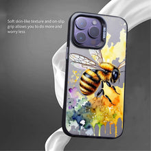 【BUY 4 ONLY PAY FOR 2】So Cool Case for iPhone with Unique Design, Watercolor Animal Hard Back + Soft Frame with Independent Button Protective Case for iPhone - Bee