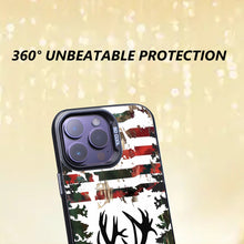 【BUY 4 ONLY PAY FOR 2】So Cool Case for iPhone with Unique Design, Hard Back + Soft Frame with Independent Button Protective Case for iPhone - a_camouflage with American flag trees