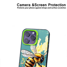 【BUY 4 ONLY PAY FOR 2】So Cool Case for iPhone with Unique Design, Watercolor Animal Hard Back + Soft Frame with Independent Button Protective Case for iPhone - Bee