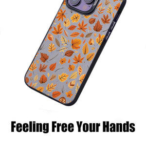 【BUY 4 ONLY PAY FOR 2】So Cool Case for iPhone with Unique Design, Autumn Fall Hard Back + Soft Frame with Independent Button Protective Case for iPhone - Autumn Leaves Fall