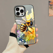 【BUY 4 ONLY PAY FOR 2】So Cool Case for iPhone with Unique Design, Watercolor Animal Hard Back + Soft Frame with Independent Button Protective Case for iPhone - Bee