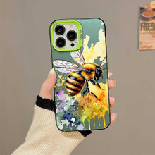 【BUY 4 ONLY PAY FOR 2】So Cool Case for iPhone with Unique Design, Watercolor Animal Hard Back + Soft Frame with Independent Button Protective Case for iPhone - Bee