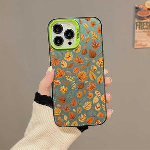 【BUY 4 ONLY PAY FOR 2】So Cool Case for iPhone with Unique Design, Autumn Fall Hard Back + Soft Frame with Independent Button Protective Case for iPhone - Autumn Leaves Fall