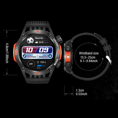 Smart watch for outdoors for iPhone/Android FZZitness Tracker IP67 Waterproof