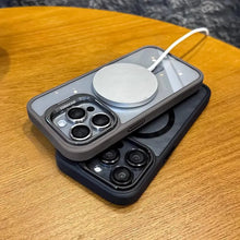 Magnetic Wireless Charging Lens Metal Ring Stand Shockproof TPU Phone Cover Compatible with iPhone 16/15/14/ 13/ 12 Pro Max HNSJK0009