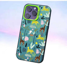 【BUY 4 ONLY PAY FOR 2】So Cool Case for iPhone with Unique Design, watercolor painting + Soft Frame with Independent Button Protective Case for iPhone -Giraffe Leopard Monkey Tropical