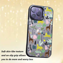 【BUY 4 ONLY PAY FOR 2】So Cool Case for iPhone with Unique Design, watercolor painting + Soft Frame with Independent Button Protective Case for iPhone -Giraffe Leopard Monkey Tropical