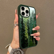 Stained Glass Forest Magnetic Protective Case for iPhone 17 16 E Pro Max 15 Plus 14 13 12 11 XS XR, Girly Design | Shockproof, Silicone, Stylish, Trendy, and Scratch Resistant HNSJK0038