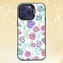 【BUY 4 ONLY PAY FOR 2】So Cool Case for iPhone with Unique Design, watercolor painting + Soft Frame with Independent Button Protective Case for iPhone -Lotus Rose