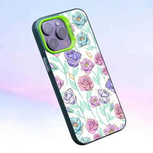 【BUY 4 ONLY PAY FOR 2】So Cool Case for iPhone with Unique Design, watercolor painting + Soft Frame with Independent Button Protective Case for iPhone -Lotus Rose