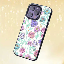 【BUY 4 ONLY PAY FOR 2】So Cool Case for iPhone with Unique Design, watercolor painting + Soft Frame with Independent Button Protective Case for iPhone -Lotus Rose