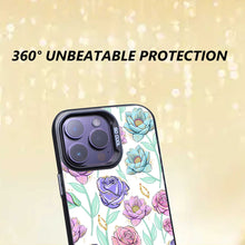 【BUY 4 ONLY PAY FOR 2】So Cool Case for iPhone with Unique Design, watercolor painting + Soft Frame with Independent Button Protective Case for iPhone -Lotus Rose