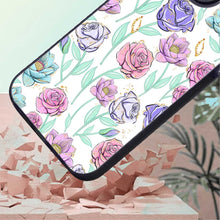 【BUY 4 ONLY PAY FOR 2】So Cool Case for iPhone with Unique Design, watercolor painting + Soft Frame with Independent Button Protective Case for iPhone -Lotus Rose