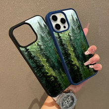 Stained Glass Forest Magnetic Protective Case for iPhone 17 16 E Pro Max 15 Plus 14 13 12 11 XS XR, Girly Design | Shockproof, Silicone, Stylish, Trendy, and Scratch Resistant HNSJK0038