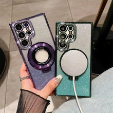 Compatible with S26Ultra S25Ultra/s24 / s23 Magnetic Stand Glitter Phone case Full package Phone case HNSJK0017