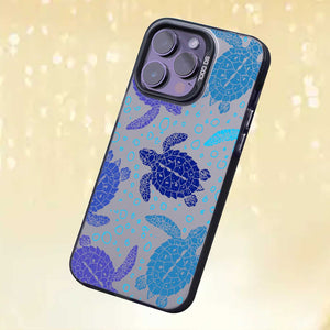 【BUY 4 ONLY PAY FOR 2】So Cool Case for iPhone with Unique Design, watercolor painting + Soft Frame with Independent Button Protective Case for iPhone -turtles