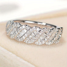 Shiny Twist Channel Wide Faceted Zirconia Ring for Women & Men | Wedding Engagement Promise Eternity Anniversary Birthstone Gift HNJZ0025