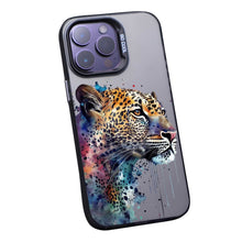 【BUY 4 ONLY PAY FOR 2】So Cool Case for iPhone with Unique Design, Watercolor Animal Hard Back + Soft Frame with Independent Button Protective Case for iPhone - Leopard