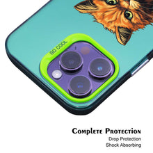 【BUY 4 ONLY PAY FOR 2】So Cool Case for iPhone with Unique Design, Watercolor Animal Hard Back + Soft Frame with Independent Button Protective Case for iPhone - Cat Holding Knife