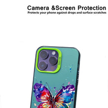 【BUY 4 ONLY PAY FOR 2】So Cool Case for iPhone with Unique Design, Watercolor Animal Hard Back + Soft Frame with Independent Button Protective Case for iPhone - Butterfly