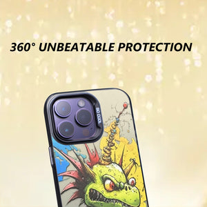 【BUY 4 ONLY PAY FOR 2】So Cool Case for iPhone with Unique Design, Watercolor Animal Hard Back + Soft Frame with Independent Button Protective Case for iPhone -Charmander painting