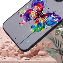 【BUY 4 ONLY PAY FOR 2】So Cool Case for iPhone with Unique Design, Watercolor Animal Hard Back + Soft Frame with Independent Button Protective Case for iPhone - Butterfly