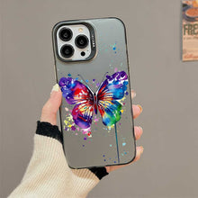 【BUY 4 ONLY PAY FOR 2】So Cool Case for iPhone with Unique Design, Watercolor Animal Hard Back + Soft Frame with Independent Button Protective Case for iPhone - Butterfly