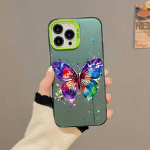 【BUY 4 ONLY PAY FOR 2】So Cool Case for iPhone with Unique Design, Watercolor Animal Hard Back + Soft Frame with Independent Button Protective Case for iPhone - Butterfly